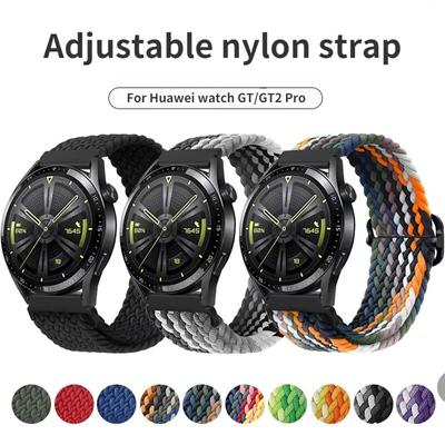 Ayarlanabilir Naylon kayış Huawei watch GT/GT2 Pro Samsung Galaxy watch 3/Gear S3 nefes alabilen dokuma bilek kayışı Aamazfit GTR