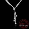 925 Silver Necklace 925 Silver Fashion Jewelry 5 Charm Heart Tassel Pendant Necklace for Women /asgajjna Axkajora