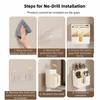 Wall Mounted Integrated Cutlery Holder No Drill Cutter Holder Tableware Organizer  for Storing