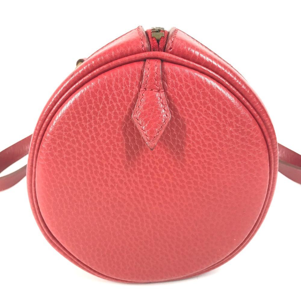 Hermes Vintage Mini RD Cylindrical Hand Bag Ardennes Red