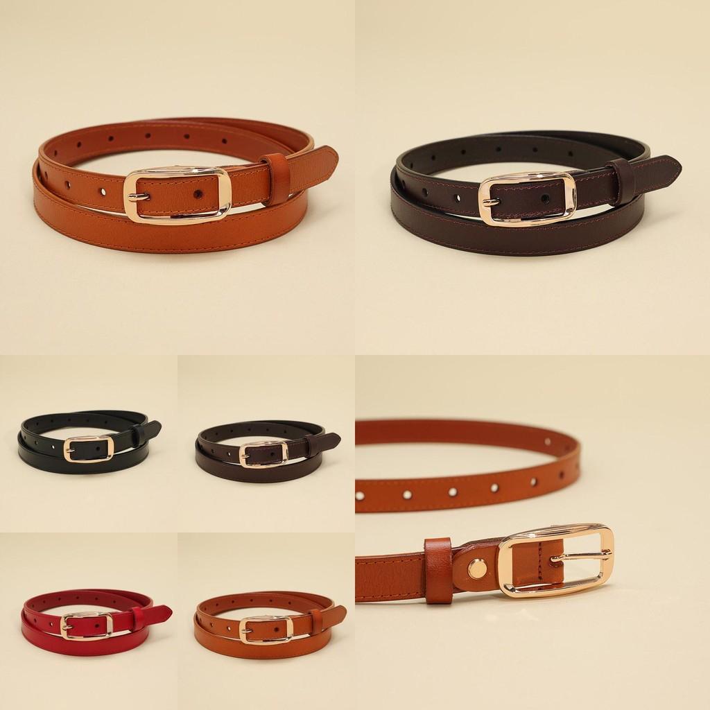Premium Cow Leather Ladies Fashion Belt With Round Shape Buckle For Office Use