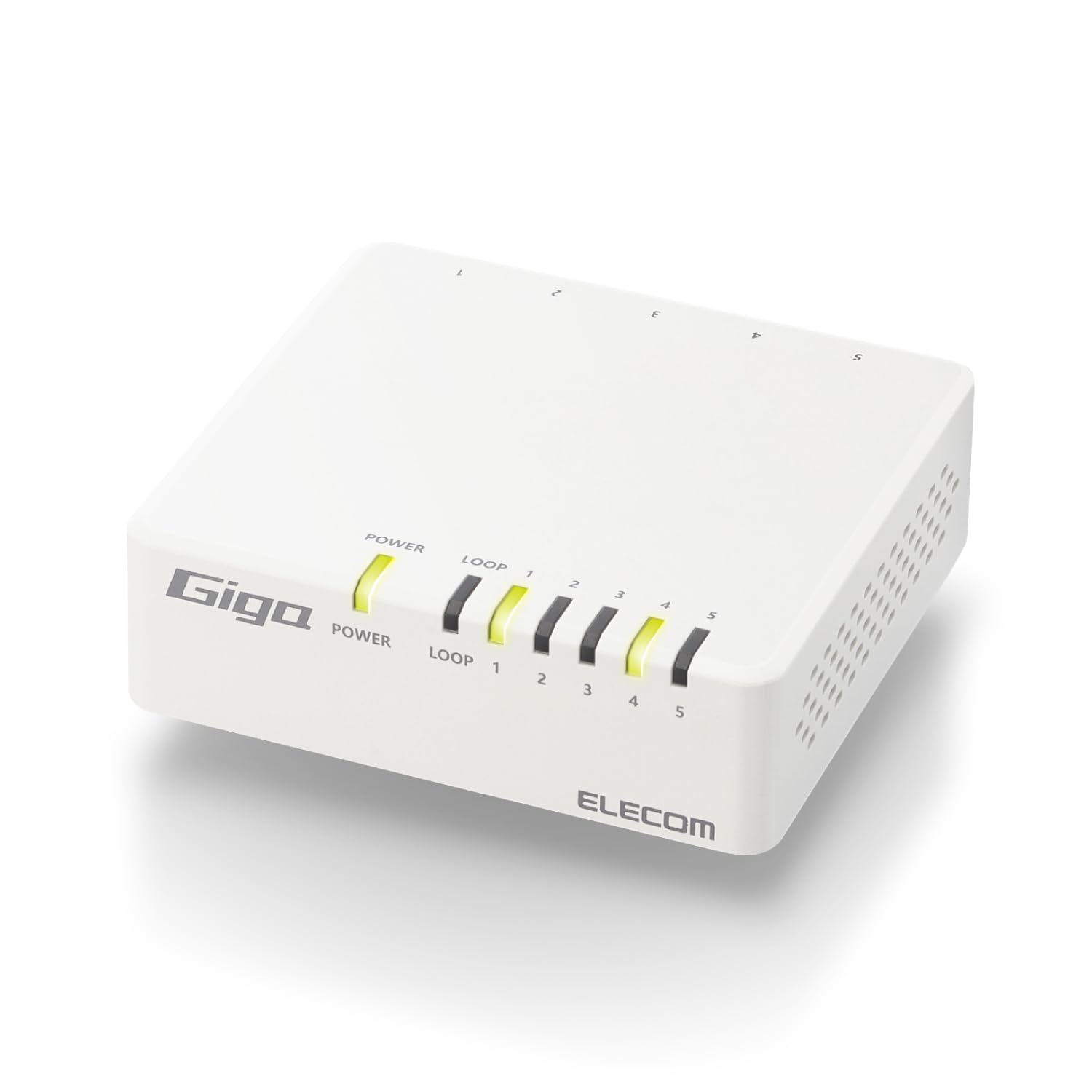 

ELECOM Switching Hub Gigabit Compatible 5 Ports with Magnet AC Power Supply White EHC-G05PA4-JW білий