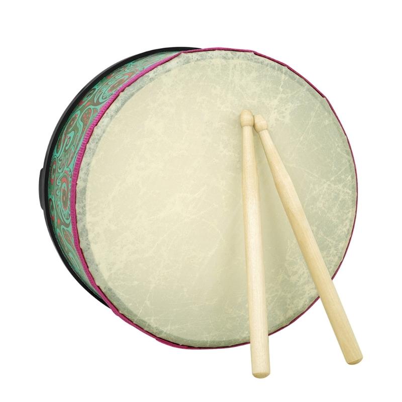 

Childrens Floor Drum for Kids Drum 10 inch Earth Drum Percussion Music Instrument Kids Drum with 2 Mallets for Children 1 зелений