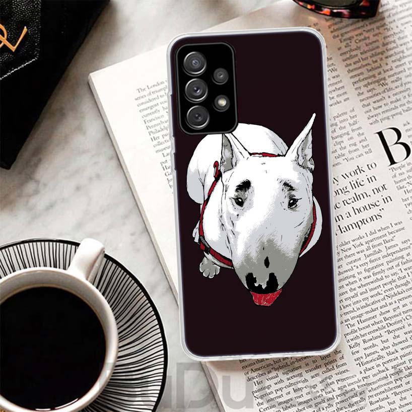 Bull Terrier Dog Puppies Phone Case For Samsung Galaxy A15 A14 A54 A13 A53 A12 A52S A55 A22 A23 A24 A32 A33 A34 A25 A35 A03S A04