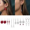 6 Pairs Ghost Pendant Earring Holiday Skull Dangle Earring Women Holiday Jewelry