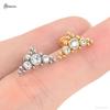 1Pc 1.2x6/8mm G23 Titanium Base Stainless Steel Studs Lip Labret Piercing Nose Helix Piercing Conch Tragus Earrings Flat End