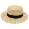 Spring/Summer Straw French Straw Hat Dome Flat Top Square Ribbon Women'S Straw Country Hat