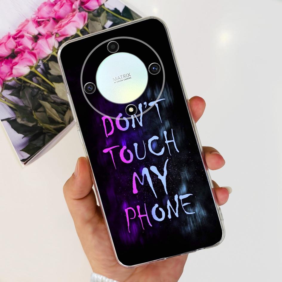 For Honor X9b 5G Case ALI-NX1 Popular Flower Soft Clear Silicon TPU Cover For Honor X9a RMO-NX1 HonorX9 ANY-NX1 Shockproof Funda