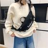 Men's Letter Print Chest Bag Women's Waist Bag Student Sports Crossbody Mobile Phone Bag