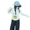 Girls Spring Long Sleeve T Shirt Fake Two Piece Top For Big Kids Students Round Neck Casual Blouse