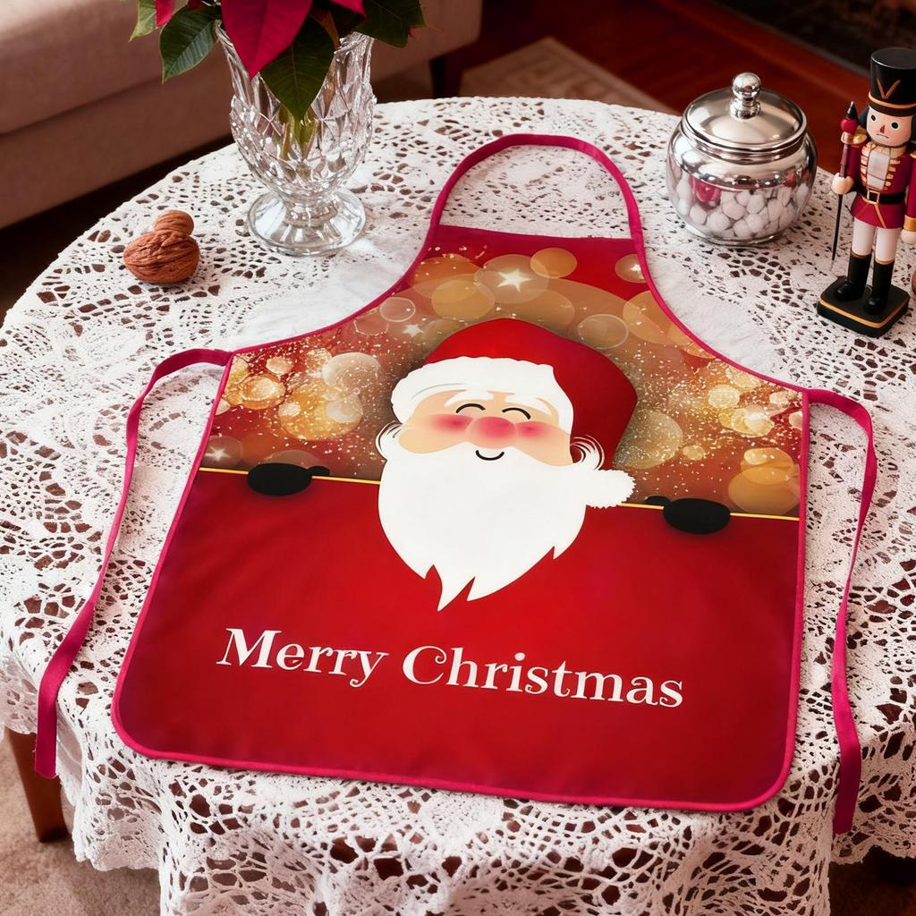 Weihnachtsschürzen für Frauen Koch Wasserdicht Lätzchen Küchenschürzen für Männer Frauen Bäckerin Ehefrau Ehemann Familie Backen Gartenarbeit Nähen