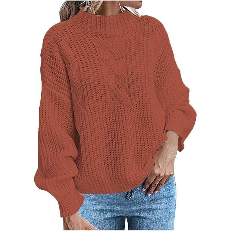 Women's Pullover Long Sleeve Fried Dough Twists Sweater