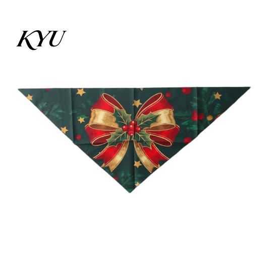 Cute Snowman Dog Accessories Christmas Bandana, Pet Triangular Scarf, Tree Patterns, Festive Apparel for Adjustable Bandana Bib Cats, Small