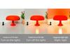 Modern Orange Mushroom Lamp for Bedroom & Living Room Decor - Korean Style