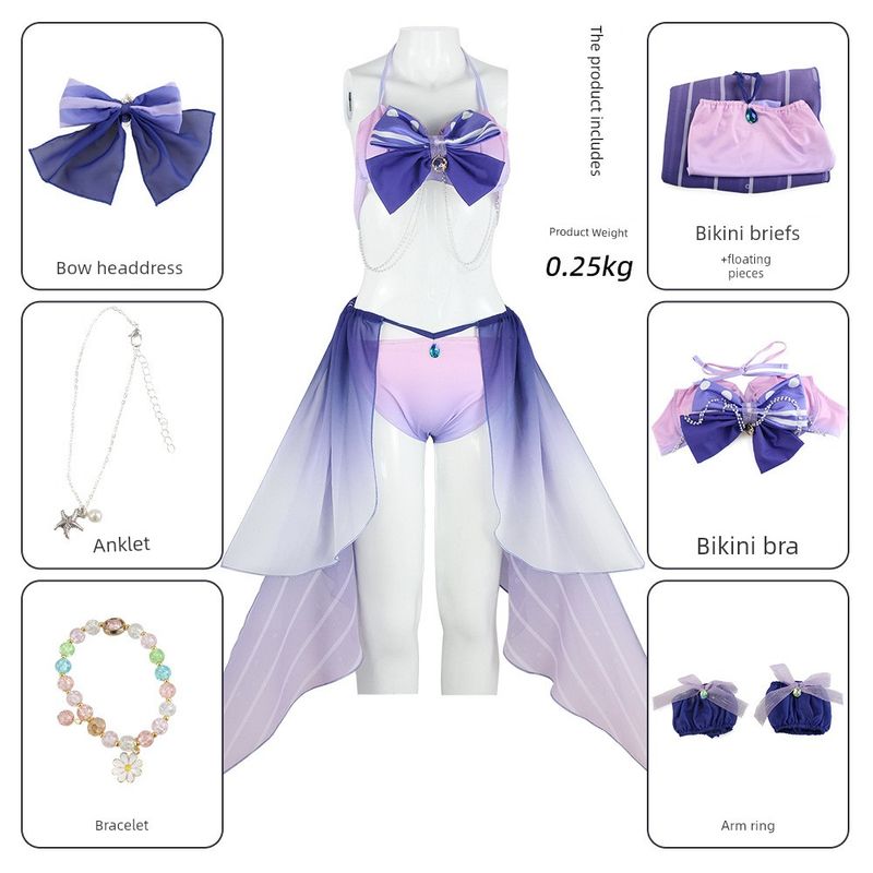 Coral Palace Xinhai Cosplay Costume Women s Clothing Coral Palace Xinhai Swimsuit Cosplay Outfit Female Fan Summer Coral Palace Heart Sea Swimsuit XS