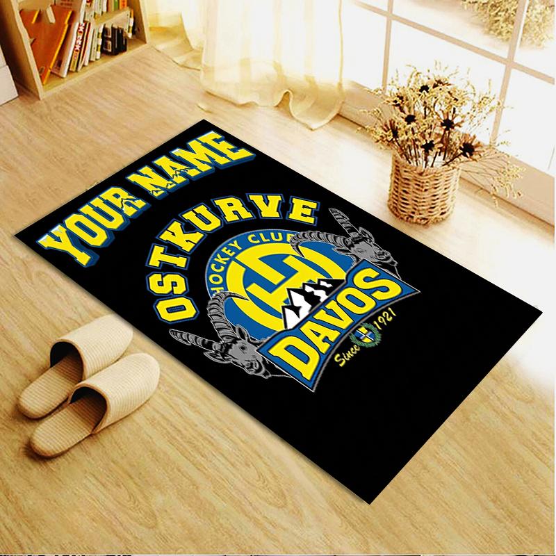 Vlastní jméno Hc Davos Koberec pro obývací pokoj, ložnici, domácí dekoraci pohovky, protiskluzová podložka pro dětské hraní