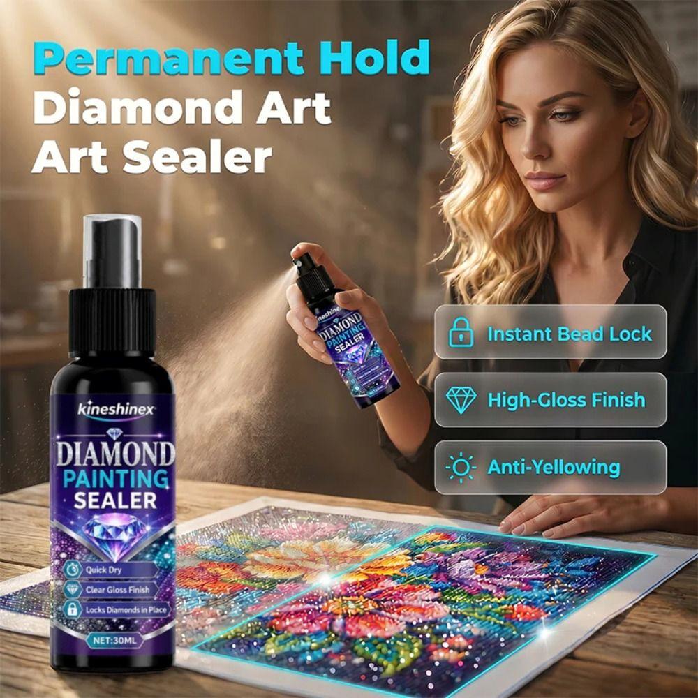 Clear Finish Diamond Painting Sealer Spray Glossy Finish Craft Glue Spray Cross Stitch Crafts