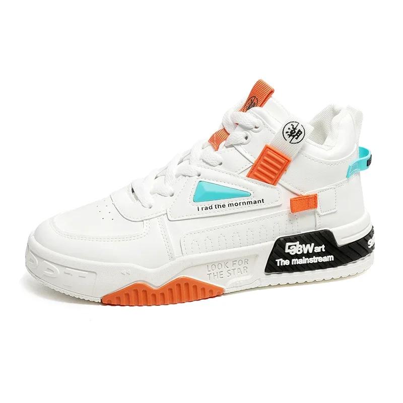 

Fashion Fashion Men Casual Shoes Comfortable Sports Sneakers Leather Men Boots Platform Shoes Hard-Wearing Sneakers Mens Vulcanize Shoes 44 белый