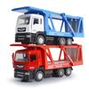1: 50 Alloy Flatbed Trailer Container Truck Car Model Children's Rebound Sound and Light Toy Gift