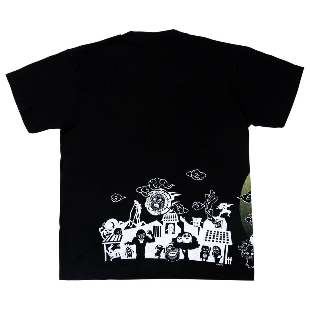 [Yokaisha] Gegege No Kitaro Shigeru Mizuki Road Moon T-Shirt/Hyakki Yagyo T-Shirts (LL)