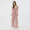 Lunaluz Women S Long Sleeve Square Neck Modal Cotton Two Piece pajamaS 2c 