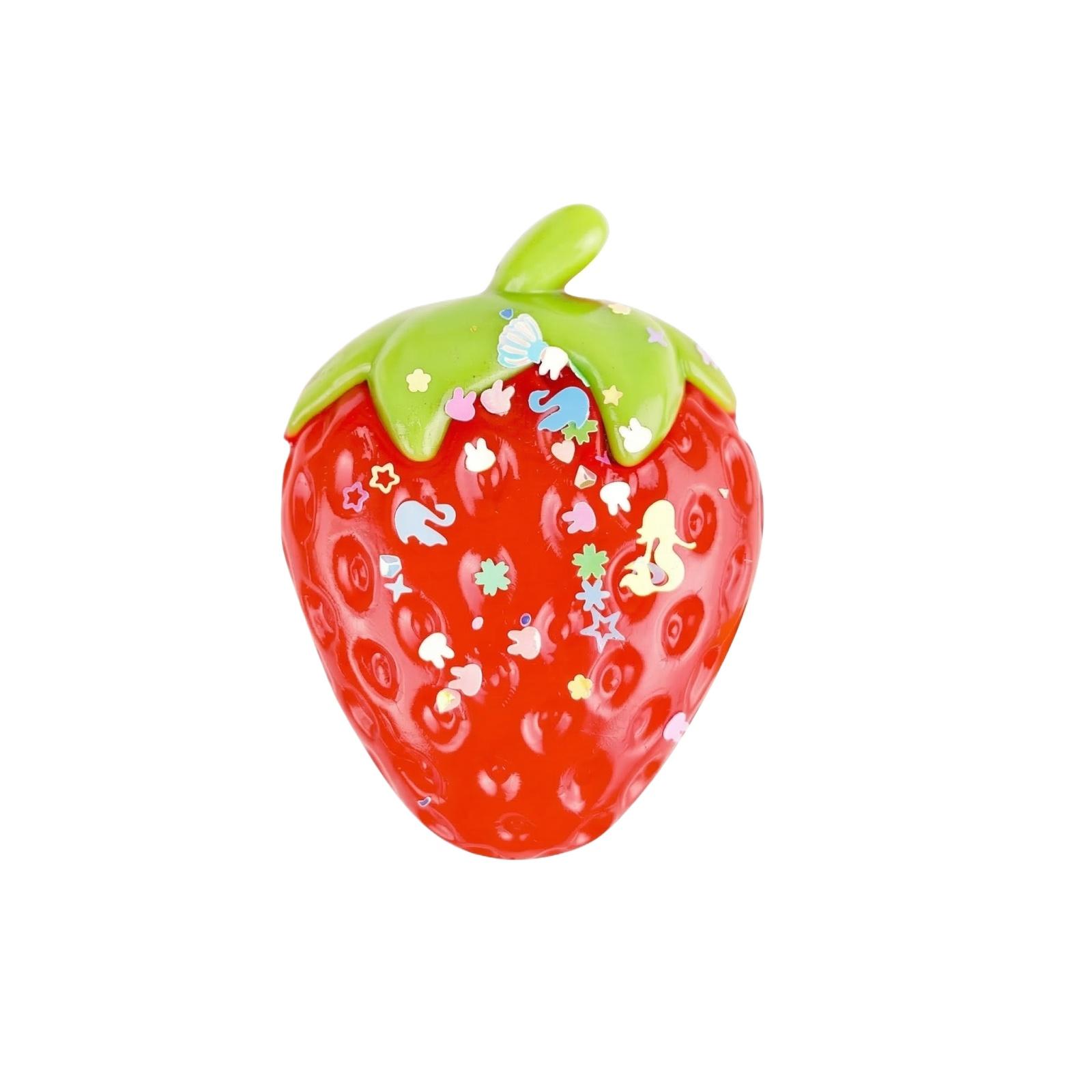 

Strawberry Stress Relief Toy, Food Toy, Realistic Strawberry Ornament, Gift One Size червоний