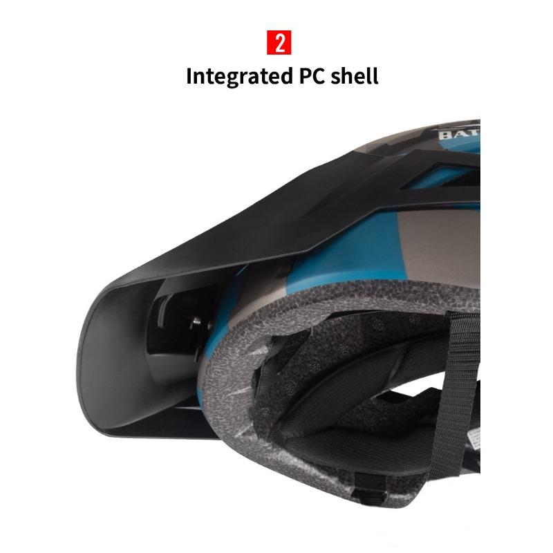 Bicycle Helmet MTB Mountain Bike Integrated Forming Riding Helmet with Warning Light Safety Helmet