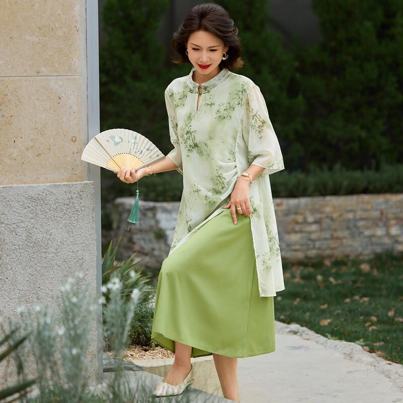 Baolianduo Chinese Style Summer A-Line Dress