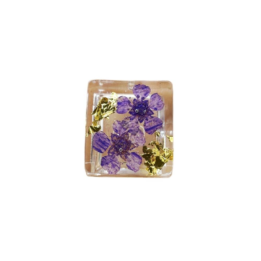 Translucent Mechanical Keyboard Keycap OEM R4 Resin Keycap Dried Flower Keycaps  Cross Axis