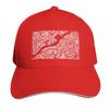 Typographic Map of Gothenburg (Black) Baseball Cap Cute Luxury Cap Big Size Hat Custom Hat Hats For Unisex Womens