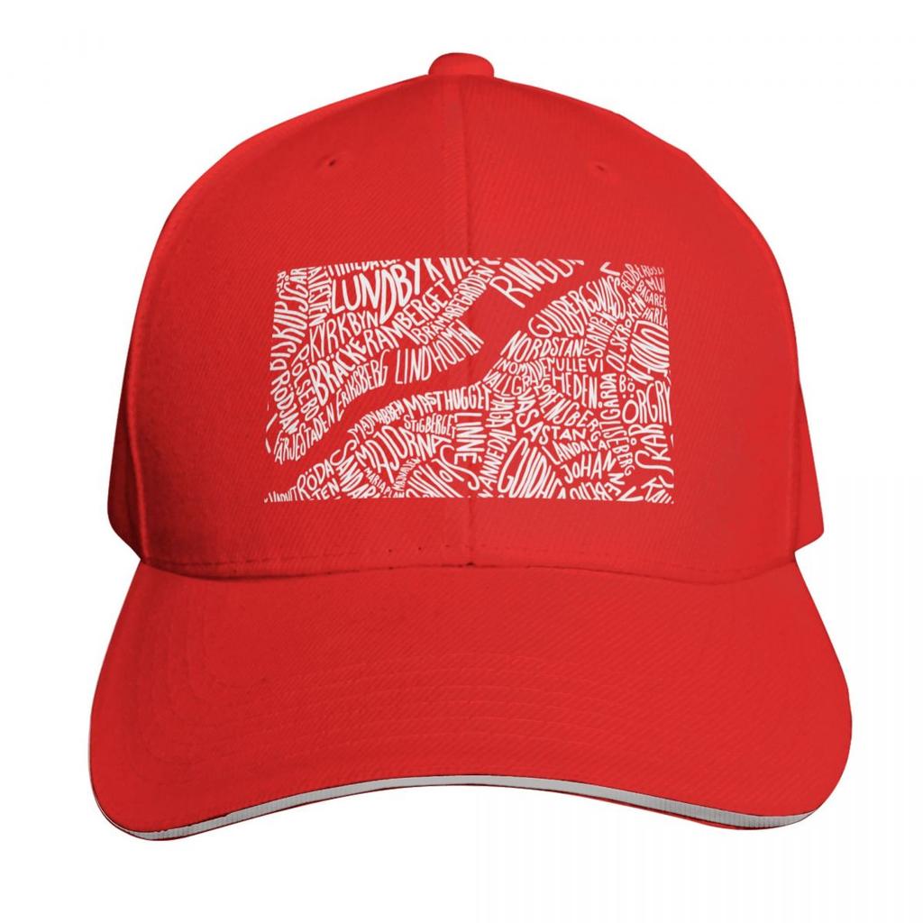Typographic Map of Gothenburg (Black) Baseball Cap Cute Luxury Cap Big Size Hat Custom Hat Hats For Unisex Womens