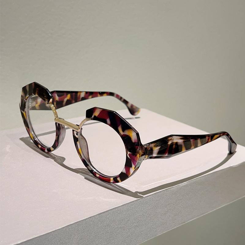 Oversized Irregular Glasses Women  New Fashion Blue Light Blocking Optical Frames Trendy Brand Design Decor Eyewear