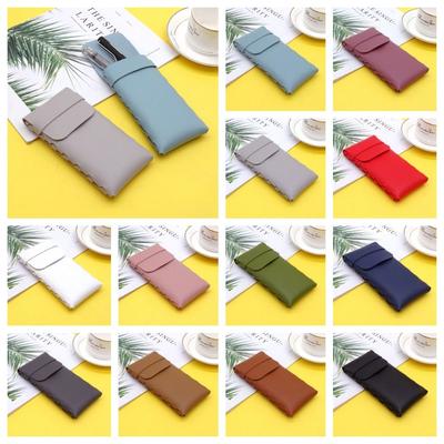 Lightweight Glasses Case Solid Color Eyeglasses Holder Elegant Leather Sunglasses Box Bag  Travel