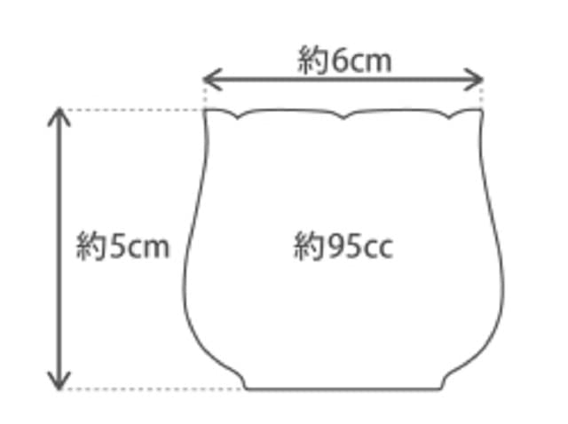 Okura Pottery Sake Cup [Hand-painted] Treasure-filled "Drawstring Bag" 12CCN/C302