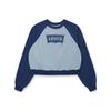 Levis Logo Print Short Sleeve T-Shirt Women Tops Blue 18722-0074