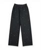 Bonseullipi Crystal Stud Pinstripe Wide Pants (Black)