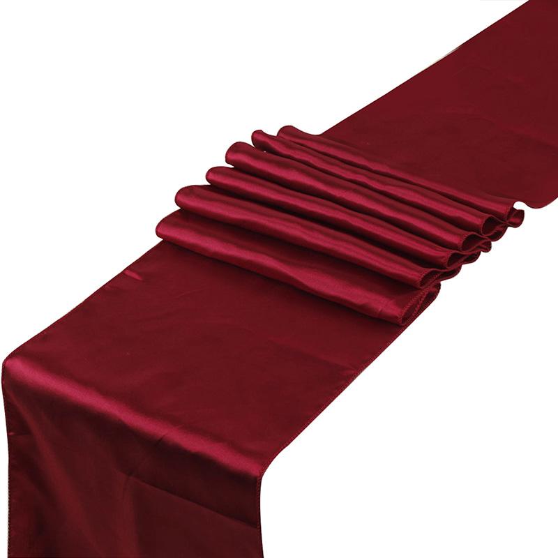 Runner da Tavolo Fasce Elegante Tinta Unita Raso Copritavolo per Casa Matrimonio Banchetto Festa Festival Catering Decorazione Tavolo MYY