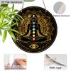 2D Flat Bohemia Aluminium Sign with Meditation & Chakra Pattern - Vintage Figurine Ornaments - Ideal for Front Door, Wall, Porch, Fence Decor - Ideal