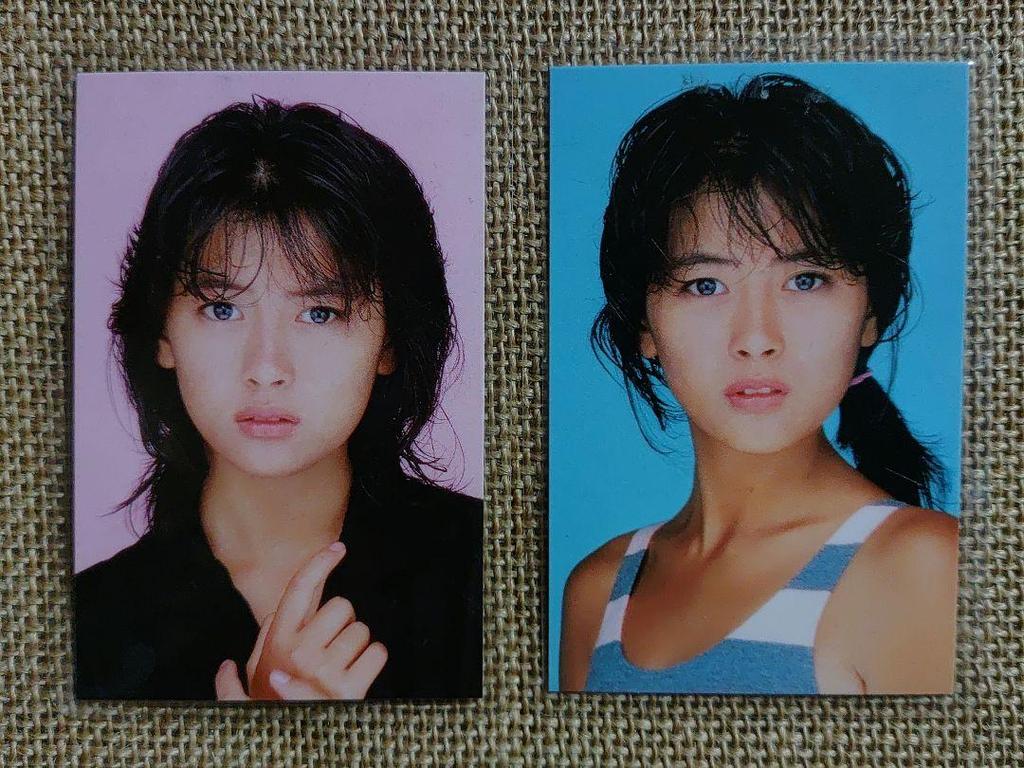 [USED] Two laminated cards by Miho Nakayama (Showa Retro)