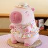 Pink Summer Style Capybara Plush Doll with Swimming Ring - Perfect Girl's Birthday Gift