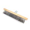 Steel Wire Broom Head Sweeping Brush Heavy Duty Outdoor Yard Brush Steel Bristles for Deck Scrub Decking Paving Patio