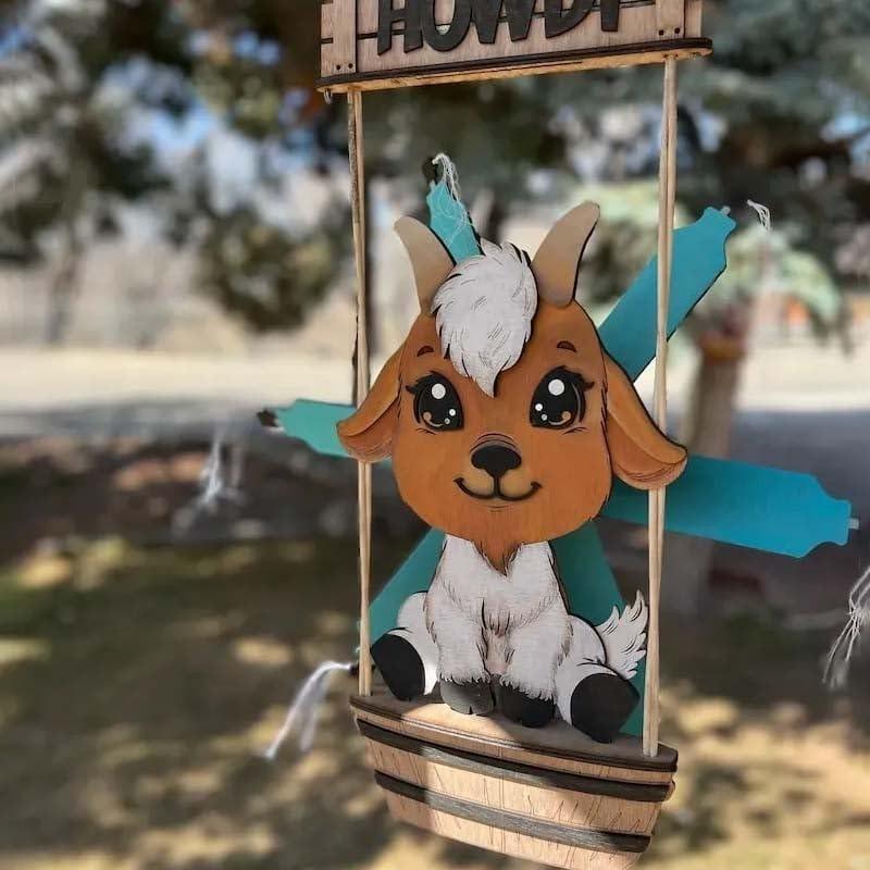 Деревянные вертушки с изображением животных — фото 6