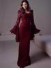Fall 2025 European & American Elegant Waist-Hugging Evening Dress