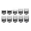 Conjunto de pentes de aparo - wahl - 03421-100 - 10 tamanhos 1,5–25 mm - preto - compatibilidade extensa