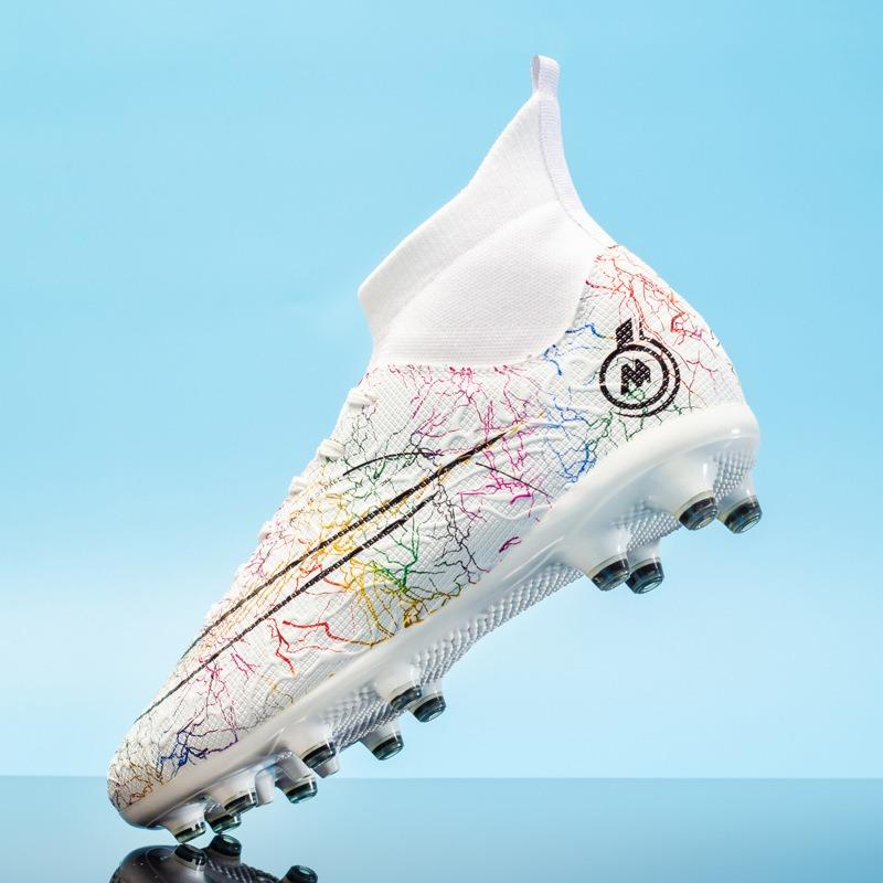 High-top football shoes men's broken nails and long nails children's primary and secondary school students' youth competition training shoes