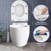 Universal White Toilet Seat Cover Soft Close Quick Install Durable Urea Resin Thick Design