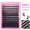 Natural Thick D-Song Single Cluster False Eyelashes 10-18Mmdiy Segmented Multi-Hair Eyelashes
