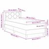 Box Spring Bed with Cushions and Headboard Cream Color 190 x 90 cm Fabric