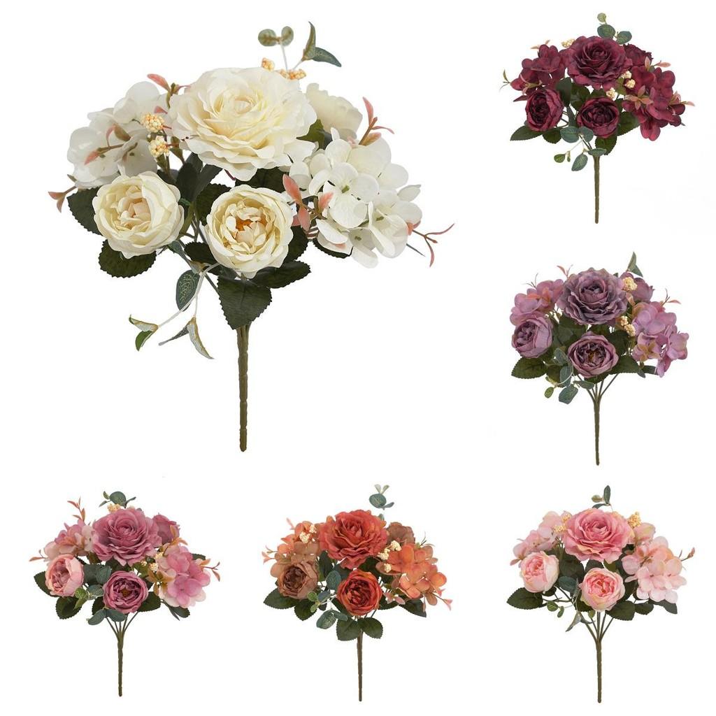 Flowers Artificial Peony Bouquet Outdoor Wedding Home Living Decoration Room