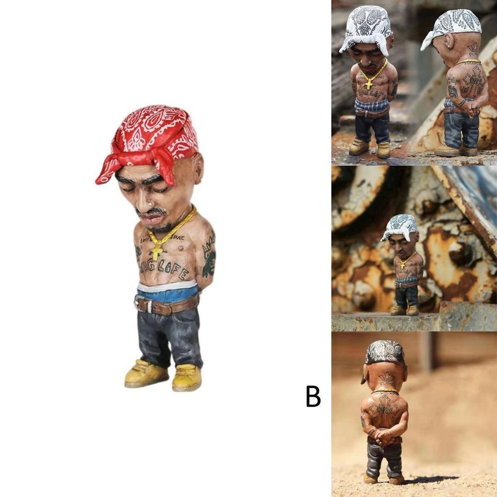 Handcrafted Resin Figure Statue Ornament Of 2pac Shakur And B.i.g.